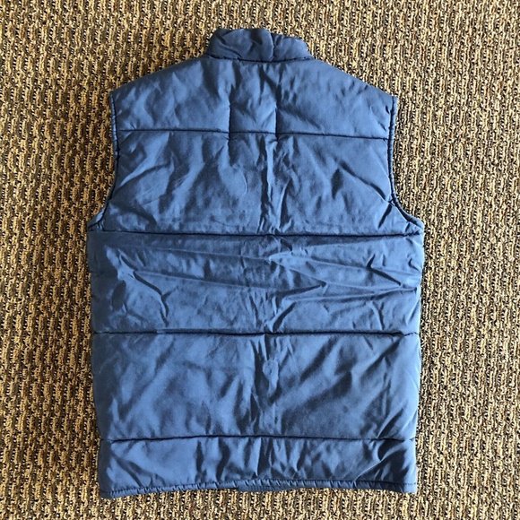 Vintage Puffer Vest Mens S Used Blue Insulated - Picture 4 of 9